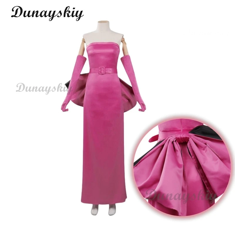 

Monroe Cosplay Costume Movie Blonde Dress Gloves Women Halloween Carnival Outfits For Disguise Female Ladies Customized