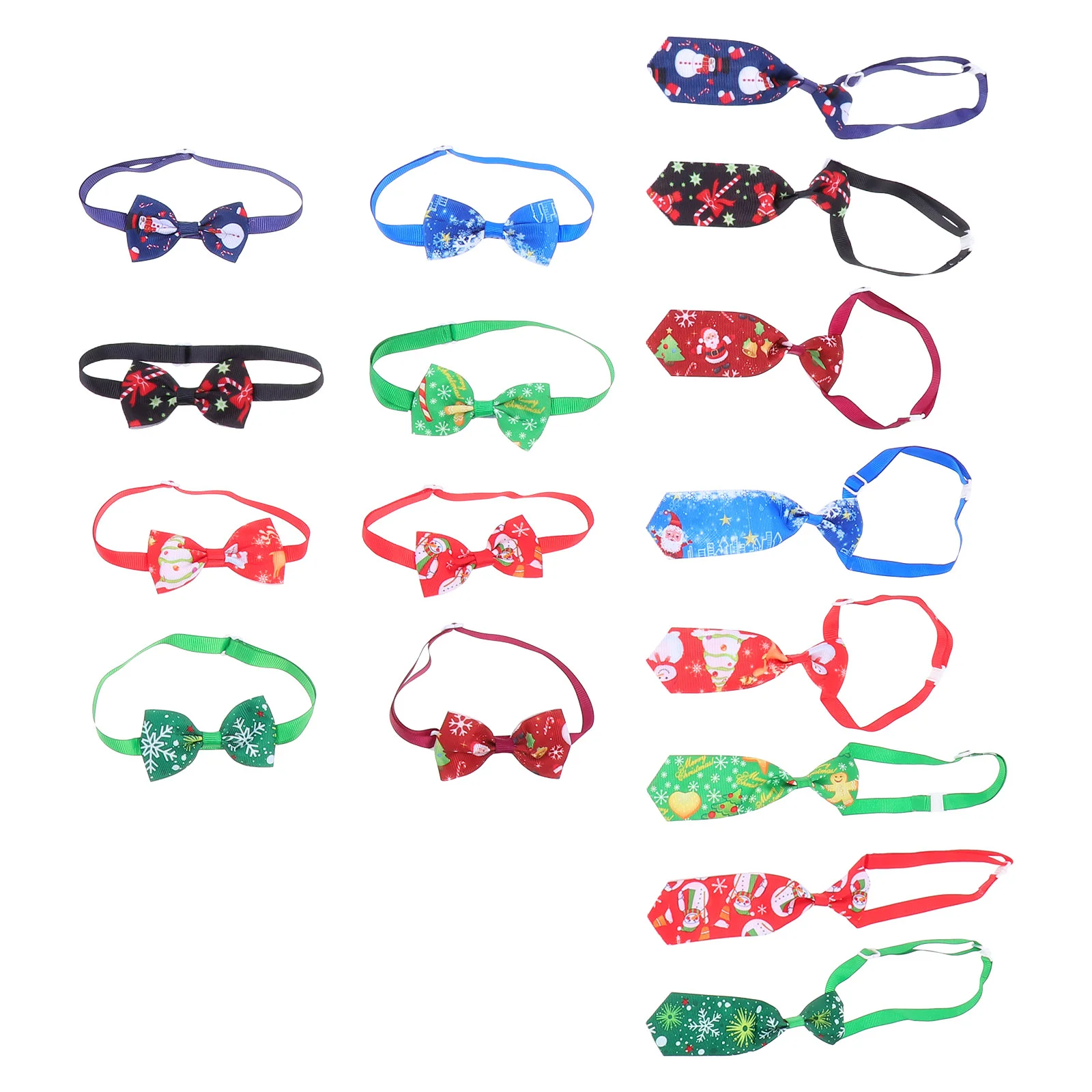 16 Pcs Xmas Pet Neckerchief Dog Bow Bandana Christmas Tie Ties Dogs Grooming Accessories