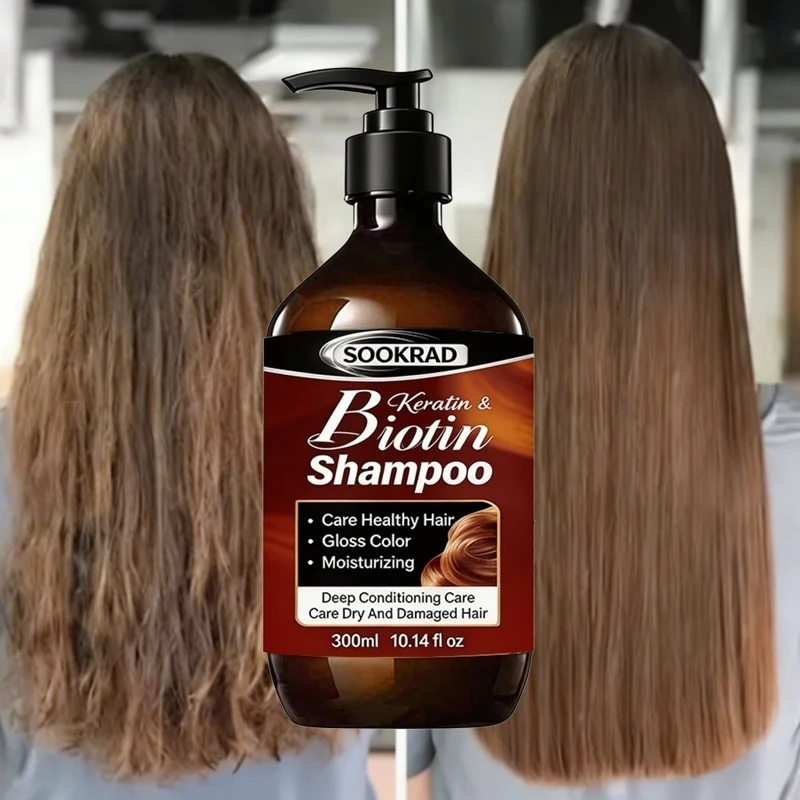 

Keratin & Biotin Shampoo, Smooth Split Ends, For Color Treated Hair, On-the-go Use