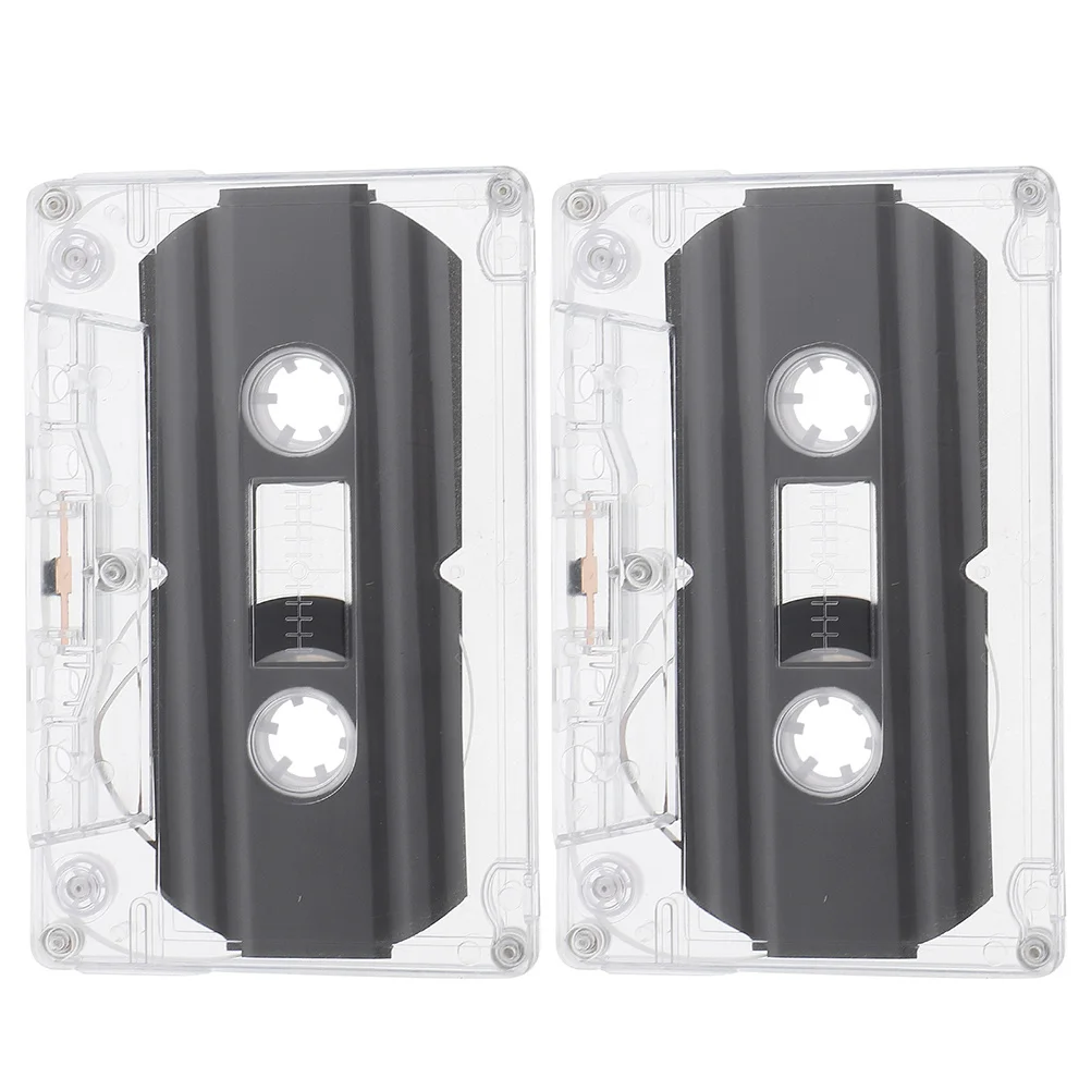 

2Pcs Retro Blank Cassette Tape Empty Audio Cassette for DIY Decoration Craft Project Wall Hanging Smooth Finish Multi-Use