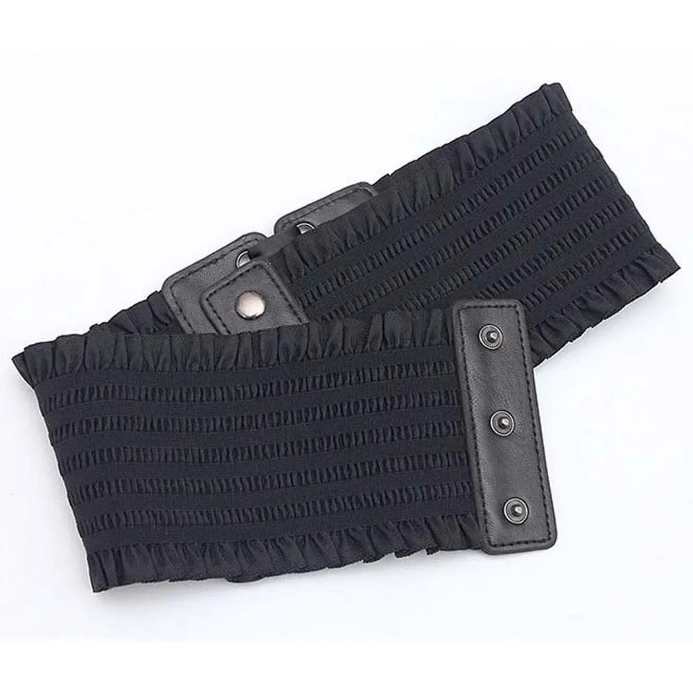 خمر قابل للتعديل مطاطا مطوي Cummerbunds البوليستر حزام حبل واسعة مشد حزام لينة بولي مطاطا حزام عريض عالية النساء