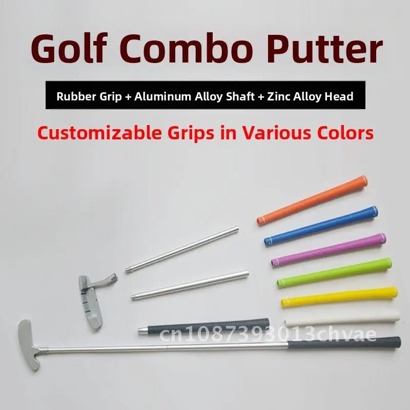 

Colorful Golf Putter Club 3-Section Combination Aluminum Alloy Shaft Single & Double-Sided Zinc Alloy Head with Grip