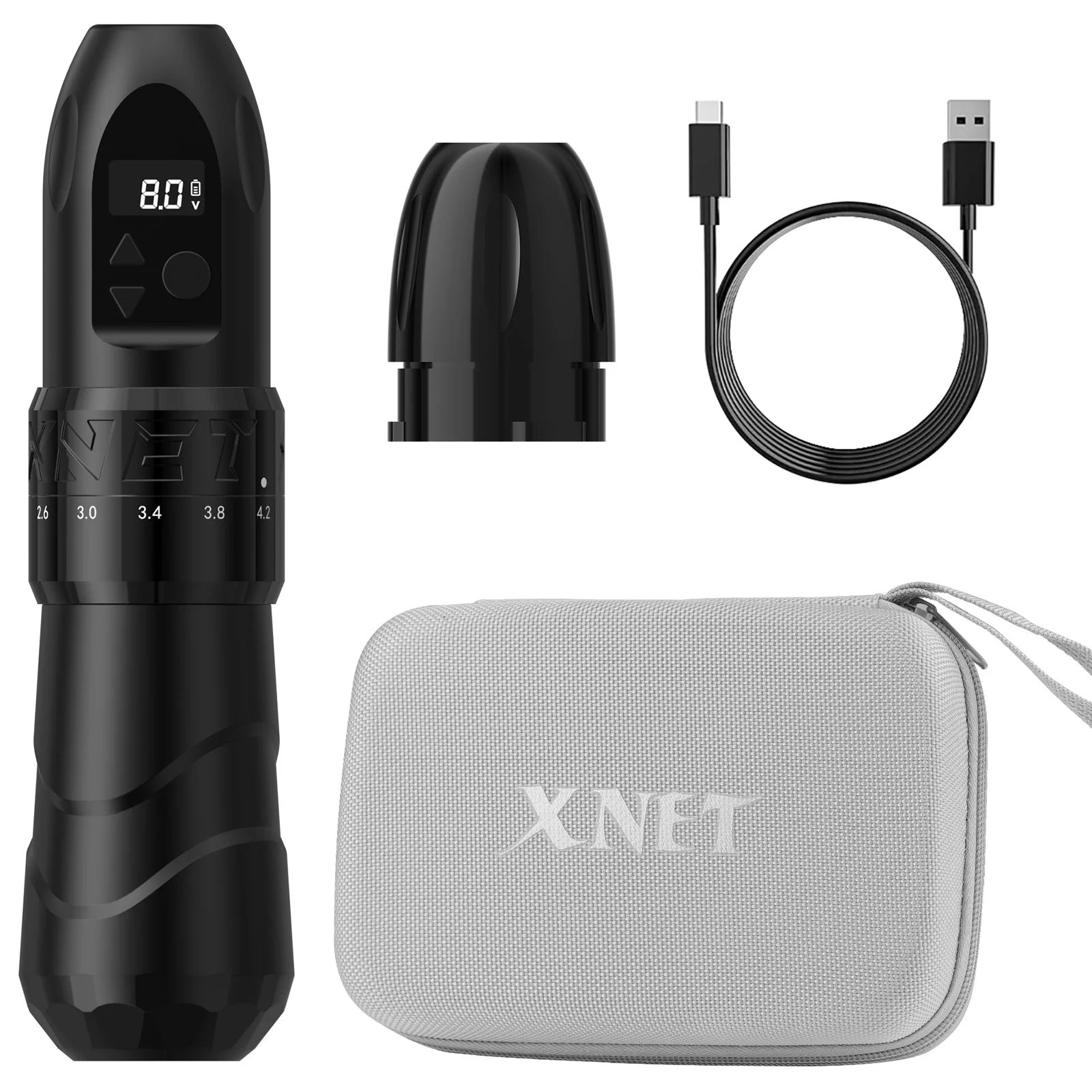 XNET Talos Adjustable Wireless Tattoo Machine Pen 2.0-4.2mm