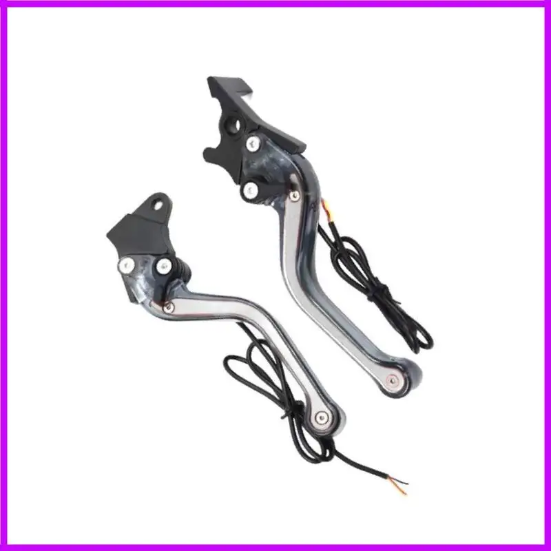 R9CC Daily Commute Brake Light Insert Lever Set, 2-Piece Motorcycle Control Pair with Reach Adjuster and 22mm 7/8'' Mount Size