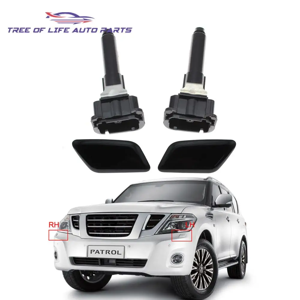 For Nissan Patrol Y62 Series 2013 2014 2015 2016 2017+  Headlight Washer Nozzle Cover Headlamp Spray Water Jet Cap 286423ZD0A