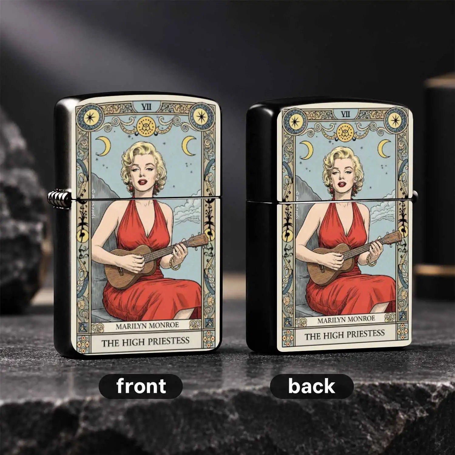 Vintage Tarot Style The High Priestess Lighter Exquisite Creative Art Collection Portable Igniter Suitable For Daily Commute Outdoor Multi-Scene Use Trendy Gift For Friends Collection Personalized Decor A Humorous And Interesting Lighter