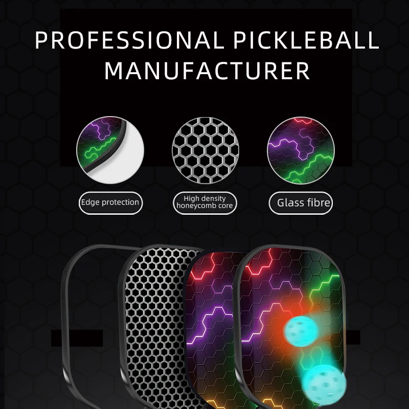 Set di pagaie per Pickleball in fibra di carbonio 2 racchette per Pickleball professionali Black High Grit & Spin T700 per uomo donna adulti regalo
