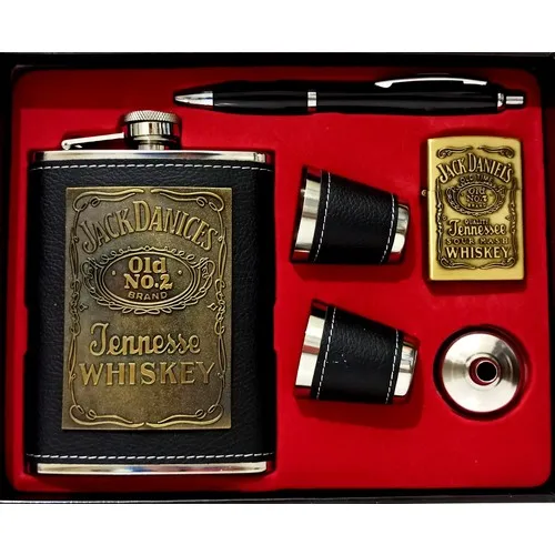 Pen Flintlock Box Flask Set