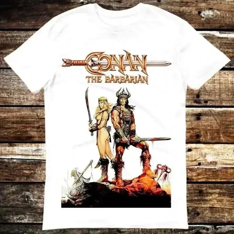 Conan The Barbarian Film Arnold GYM Movie Cult T Shirt 6308