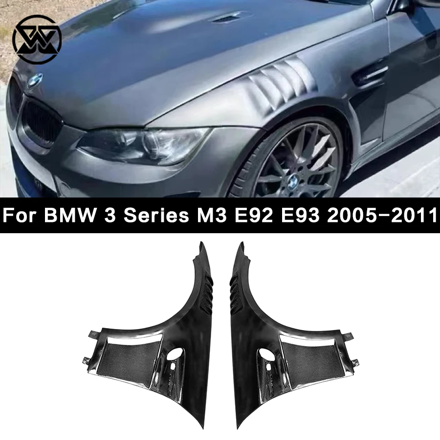 

Car Front Bumper Splitter For BMW 3 Series M3 E92 E93 Carbon Fiber Side Fenders Air Vent RS Style Diffuser Auto Parts Body Kits