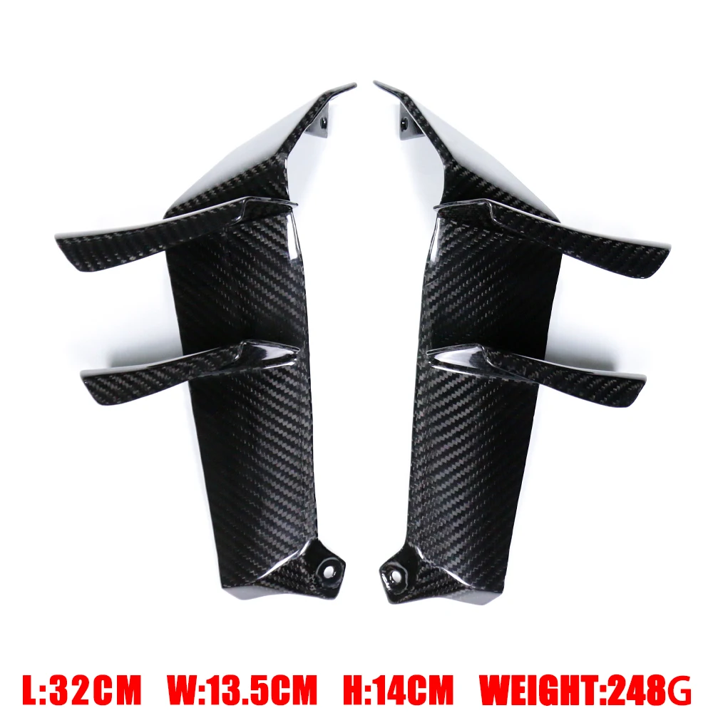 100% 3K 드라이 카본 파이버 모터사이클 윙렛 카울 페어링 키트 액세서리 야마하 MT09 FZ09 2025 부품 에일러론 용품
