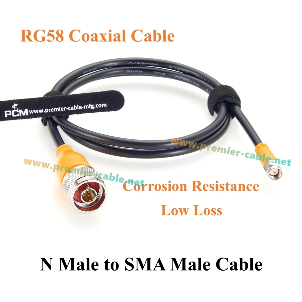 SMA-Stecker auf N-Stecker Kabel RG58 50 Ohm Verlustarmes N-zu-SMA HF-Koaxialkabel für Antenne, WLAN, 4G/5G LTE, GPS-Empfänger, Amateurfunk – Detail 5