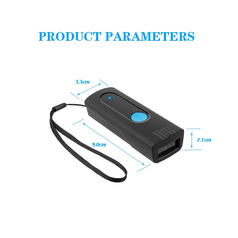 Imagem -04 - Mini Scanner de Código de Barras de Bolso sem Fio Bluetooth Carga Instantânea ou Modo de Armazenamento Suporte Opcional Ios Android Windows System