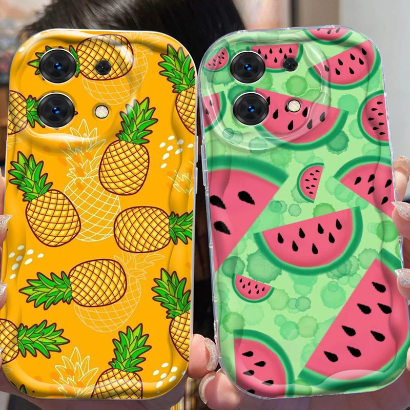 

Beautiful Fruit Pattern For Xiaomi Redmi Note 13 12 12S 11S 11 10 9 8 10A 9C 9T Pro Plus 5G Wave Oil Back Phone Case