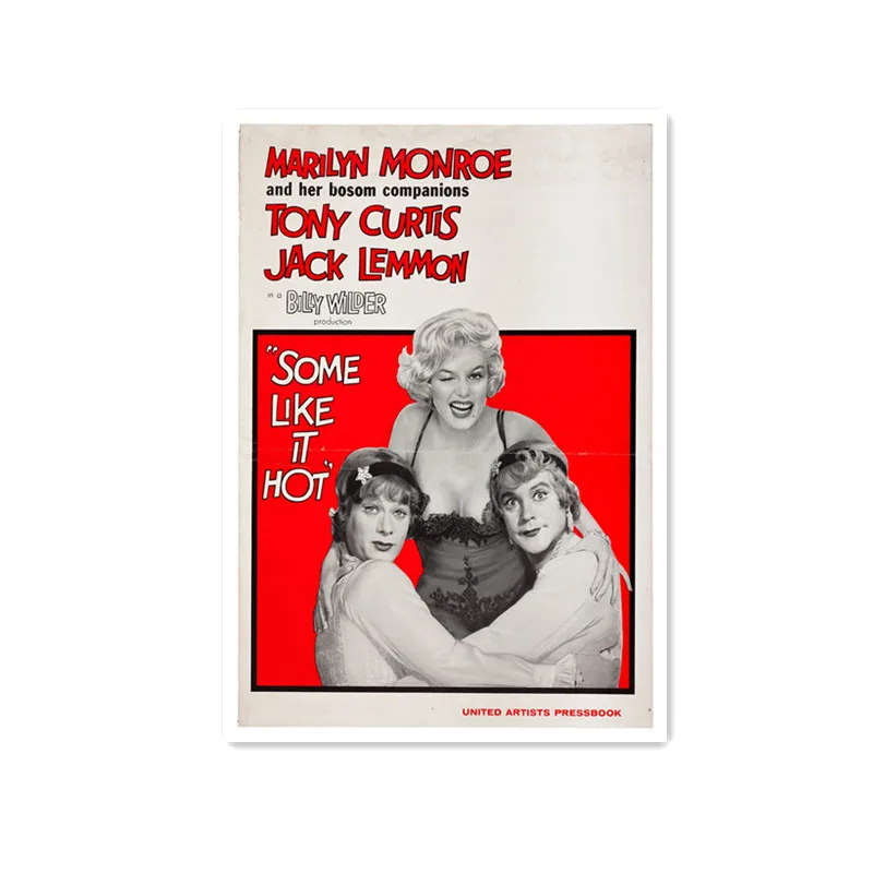 Movie Print Art Canvas Poster for Living Room Decor, Home Wall Picture, Some Like It Hot