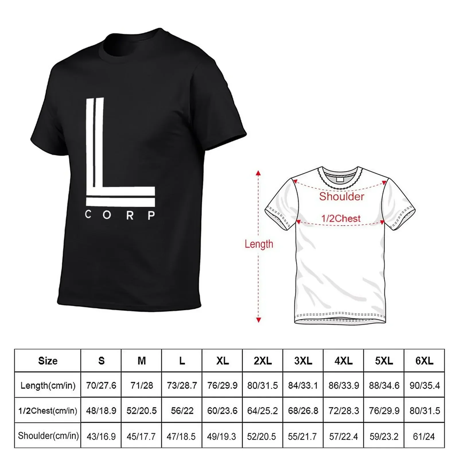 L Corp (White) T-Shirt customs design your own custom shirt rapper graphic tees street wear tee shirts for men