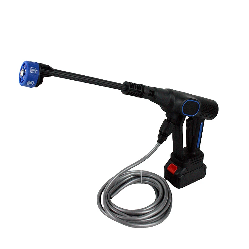 Portable Professional & DIY 21V Lithium Battery Mini Car Washer 6 Nozzles High Pressure ABS Material Spray Gun