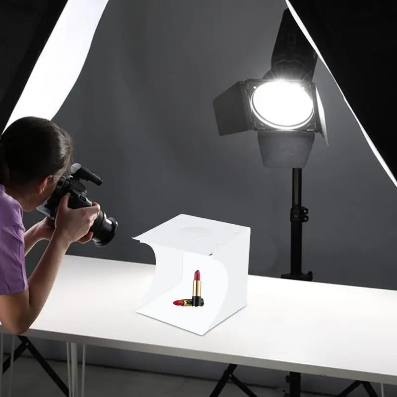 Photo Light Box Folding Backdrop Photo Studio Light Box Light Box Photo Tiny Photo Booth For Toys Jewelry Models Watches