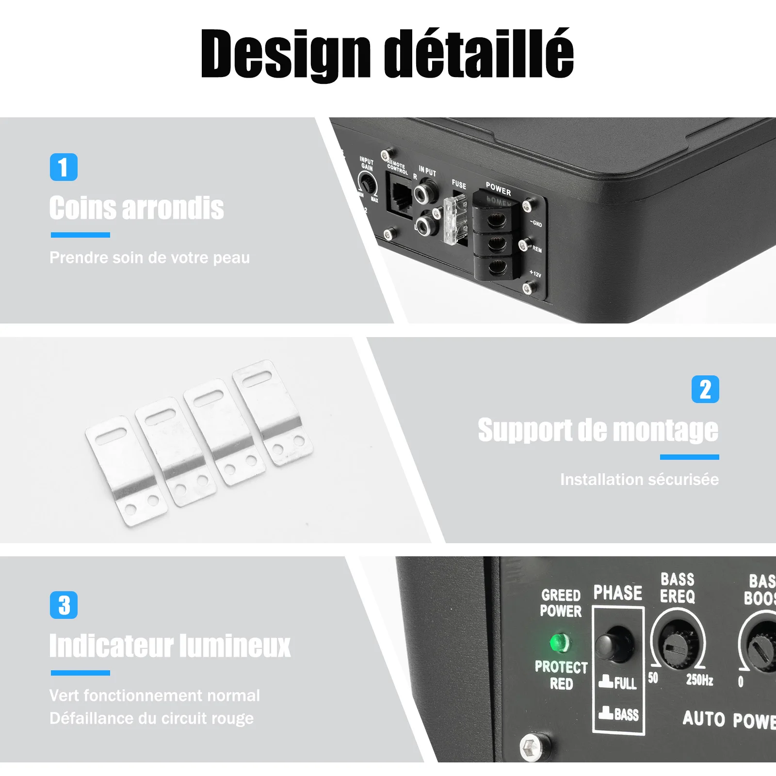 Altavoz de graves para coche o camión, Kit de Audio Delgado, Subwoofer alimentado debajo del asiento, 8 pulgadas, 600W