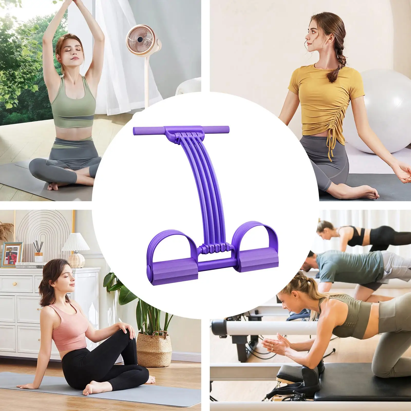 

Эспандер с ручками, 8-трубчатый, латексный, регулируемый, для домашних тренировок, фитнеса и упражнений в спортзале