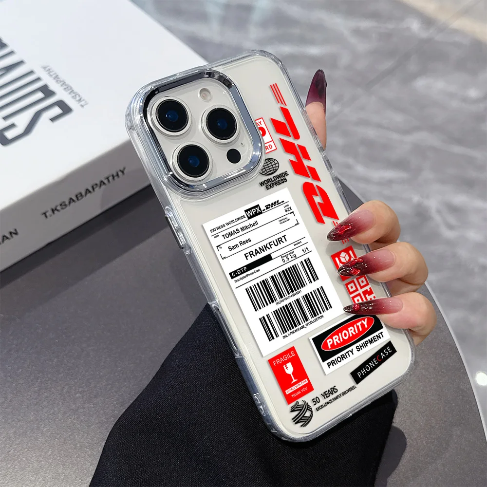 حار الباركود التسمية D-DHL جراب هاتف ل Xiaomi Mi 15 14T 14 12T 11T 11 لايت Poco X7 X6 F5 F6 X5 X4 X3 GT Pro 4G 5G غطاء ناعم