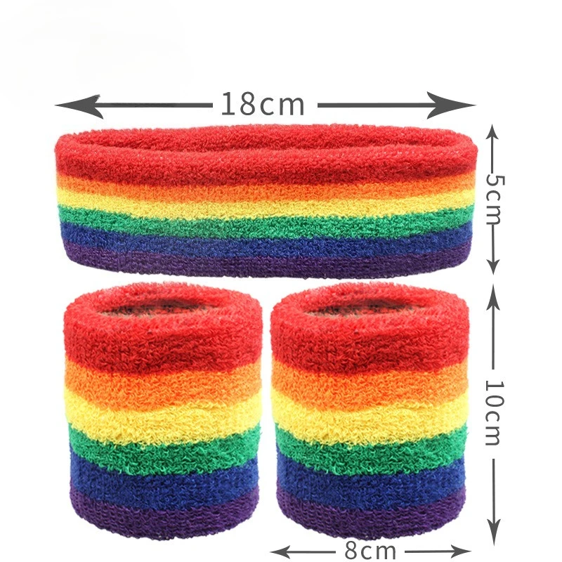 3pcs/Set Sport Wristbands Headband Towel Sweat Band for Men Women Basketball Yoga Tennis Fitness Head Band Wrist Support Protect