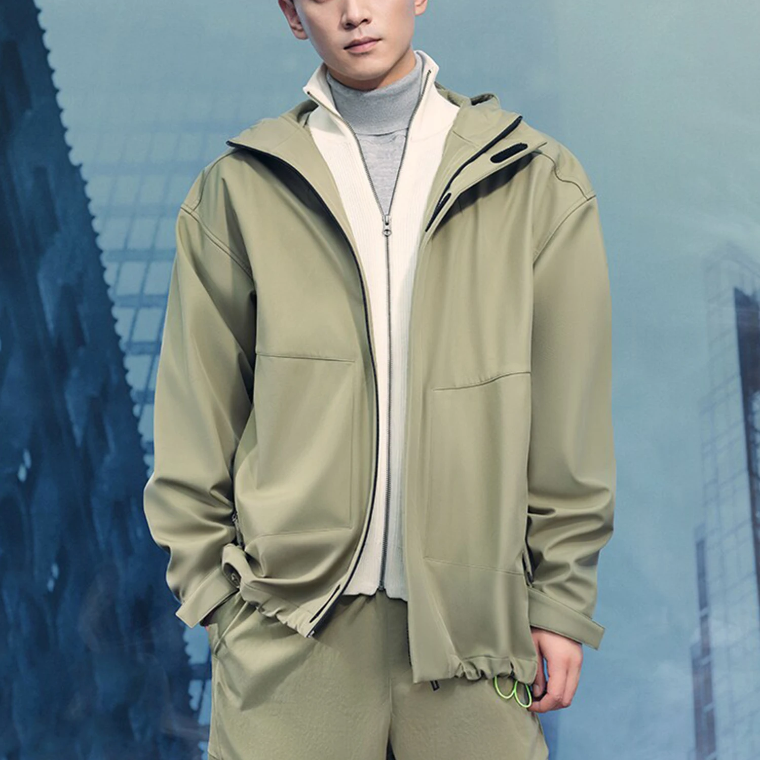 

Официальная мужская свободная куртка с капюшоном Adidas M TRAN JKT 2, JM9155