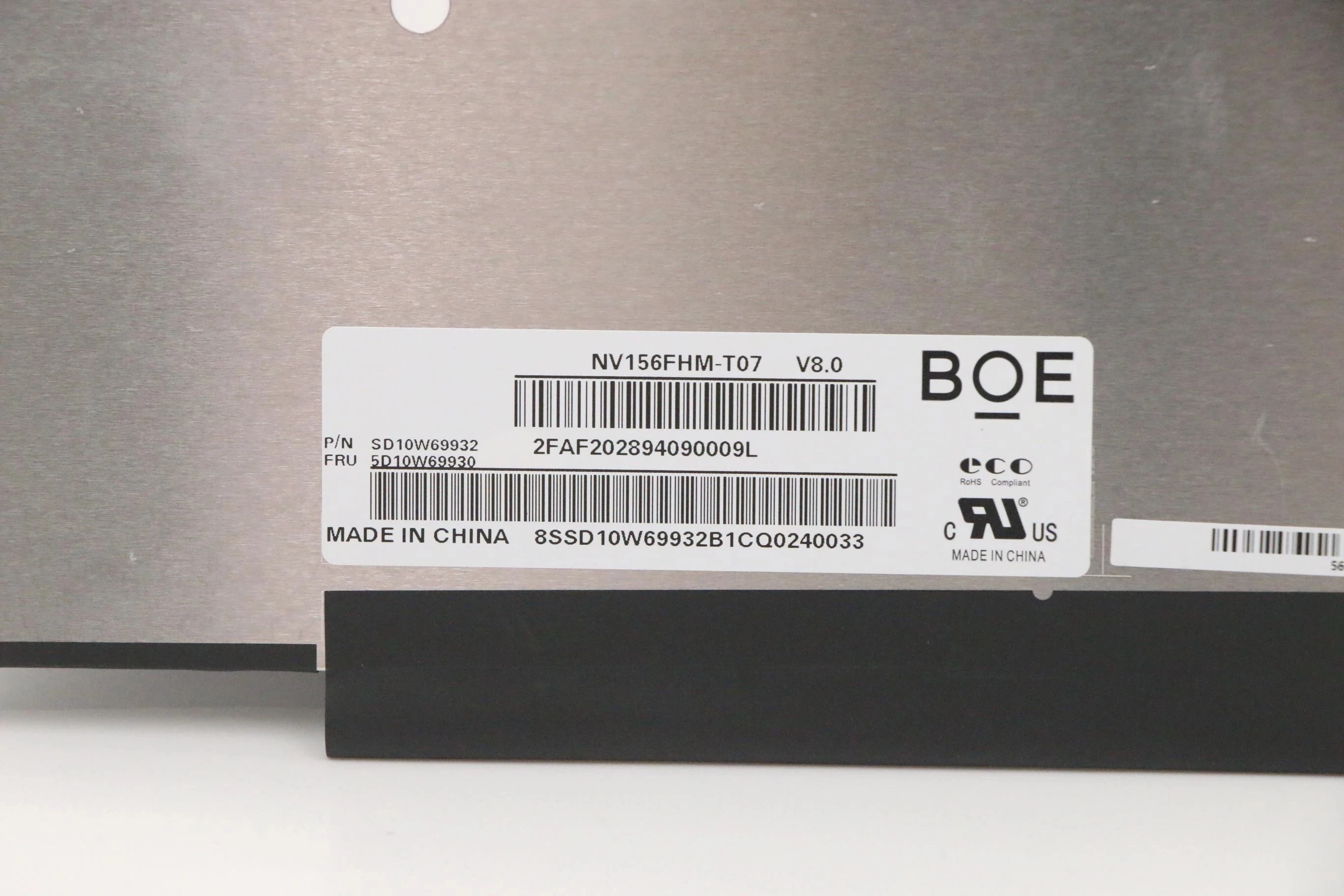 For Ideapad 5-15ITL05 R156NWF7 R2 NV156FHM-T07 V8.0 Touch Screen 15.6Inch 40Pins LCD Display 5D10W69931 5D10W69930 5D11B38235