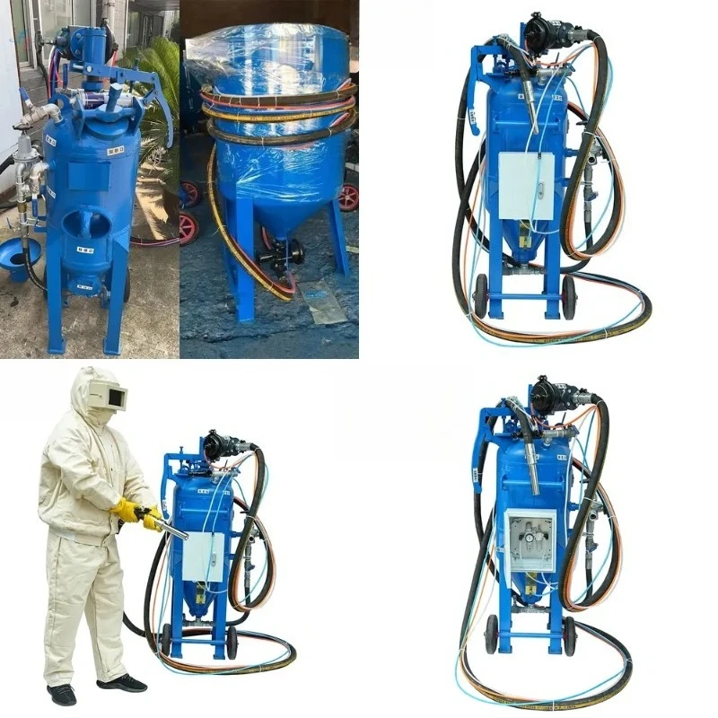 

Dustless Wet Sandblaster Machine, High Pressure Water Sandblasting Equipment, Wet/Dry Dual Mode for Rust, Paint