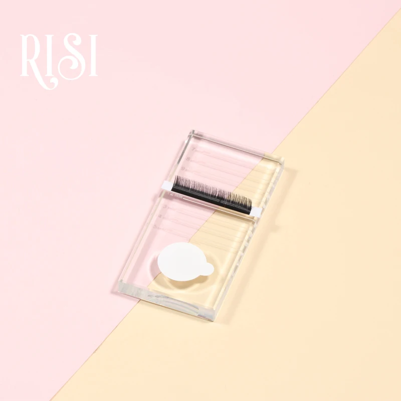 RISI Eyelash Display Crystal Table Professional Crystal Glass Adhesive Glue Palette Eyelash Extensions