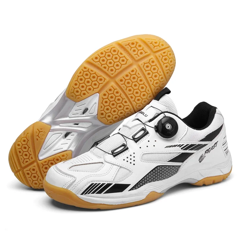 

Men Women Badminton Training Lace-up Running Fitness Shoes Cushion Non-slip Tennis Sneakers Volleyball Table Tennis Shoes