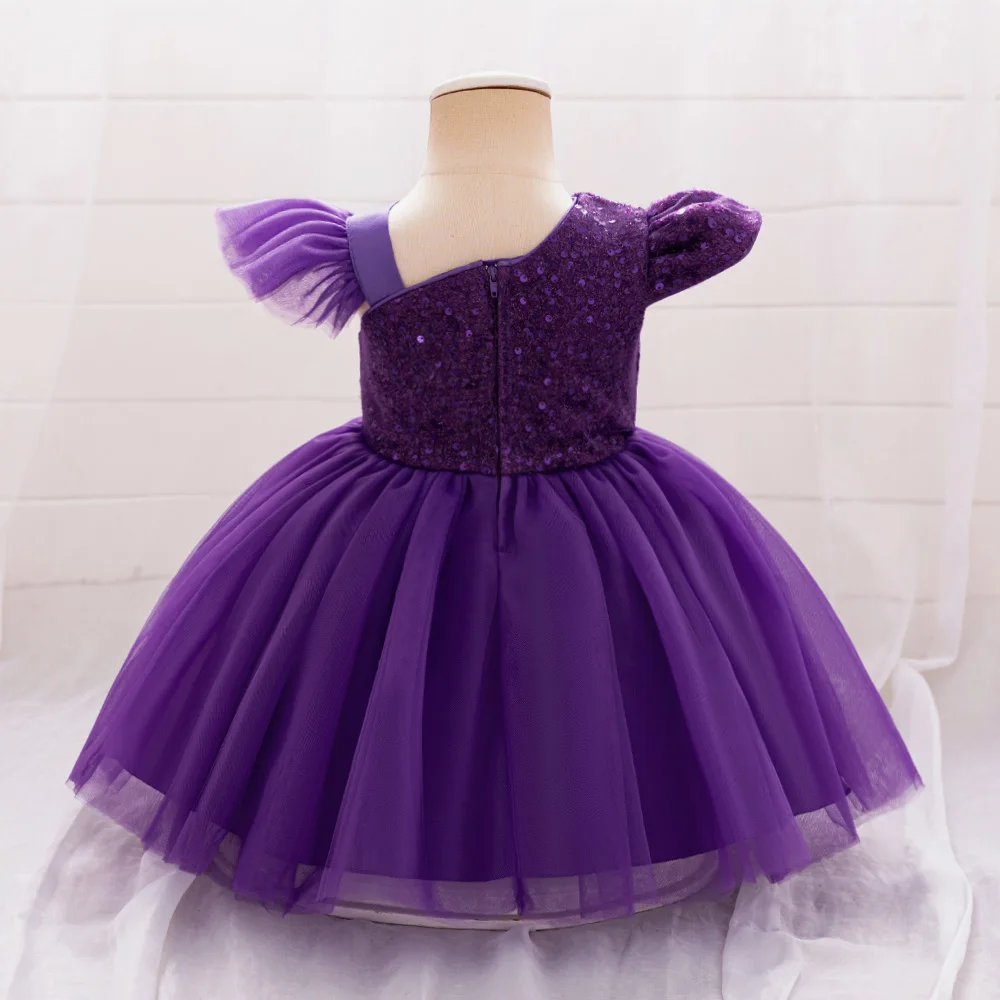 Newborn Fisrt 1st Birthday Tutu Dress For Baby Girl Clothes Sequin Princess Dress Girls Dresses Lace Baptism Party Gown 0-2 Year