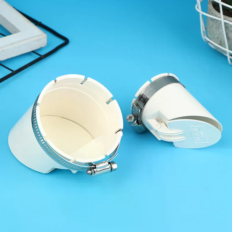 50-160 مللي متر أنبوب صرف مصارف أرضية الأبيض مصفاة التوصيل مع المشبك بولي كلوريد الفينيل مكافحة ارتجاعي مكافحة رائحة صمام المجاري الشعر تصفية #4