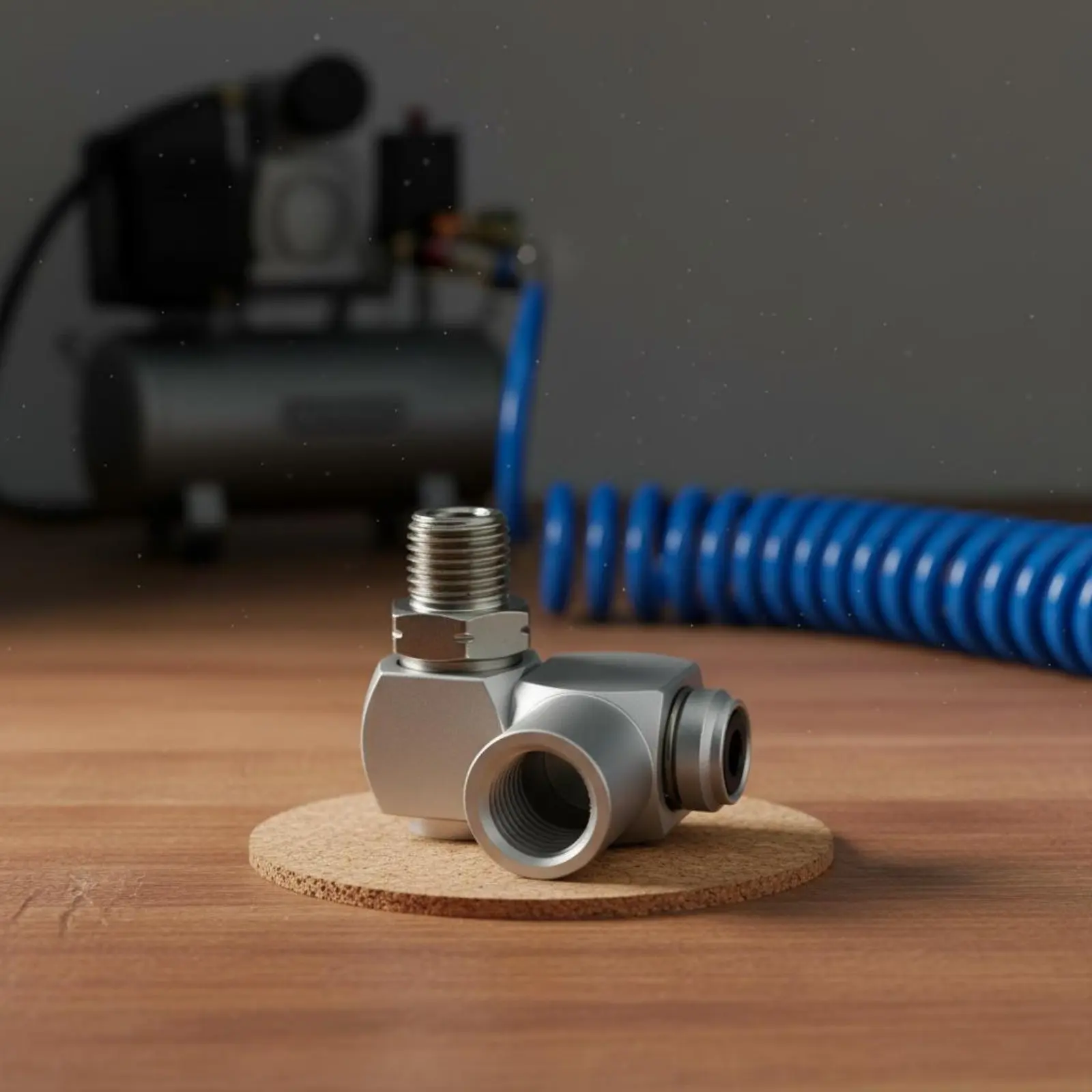 

1/4 NPT Air Hose Rotary Fitting Omnidirectional Universal Air-Powered Rotary Connector for Garage