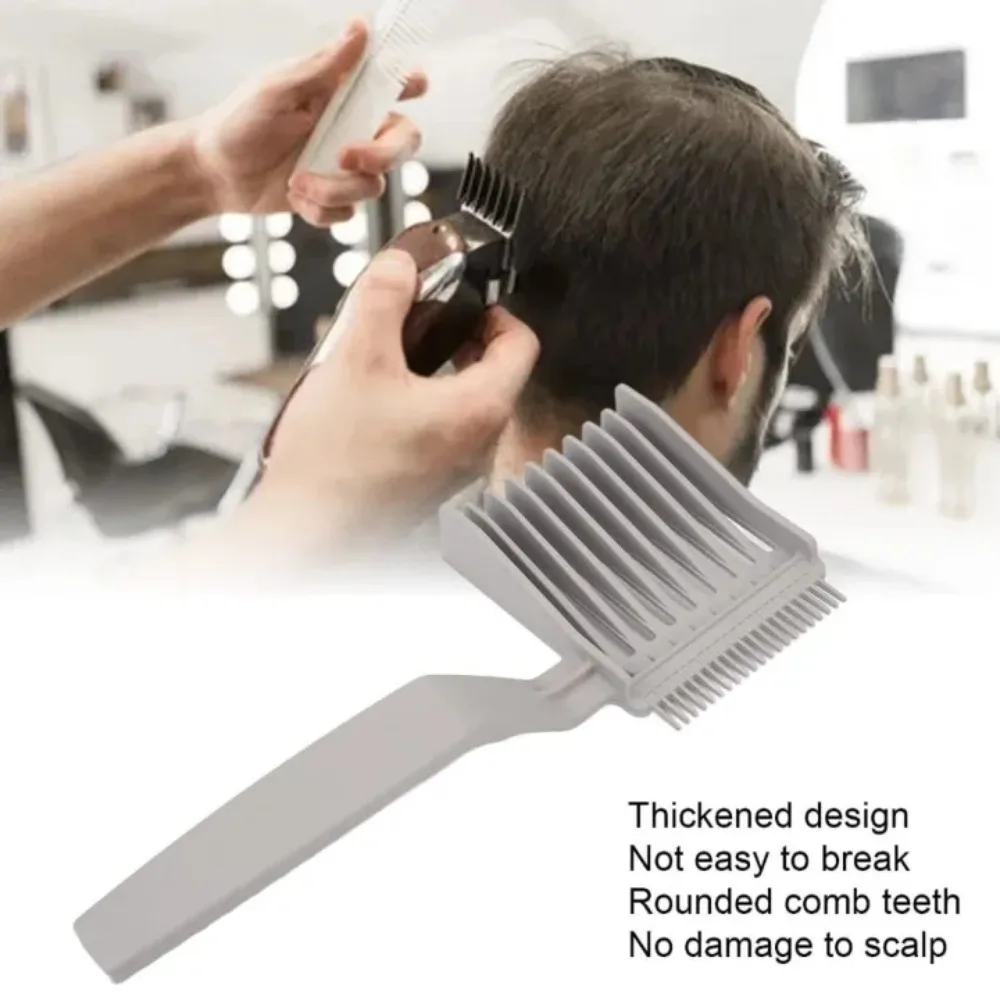 Curved Barber Comb Heat Resistant Professional Men Styling Plastic Gradienter Design Flat Top Hairdressing Tools for Barber Shop