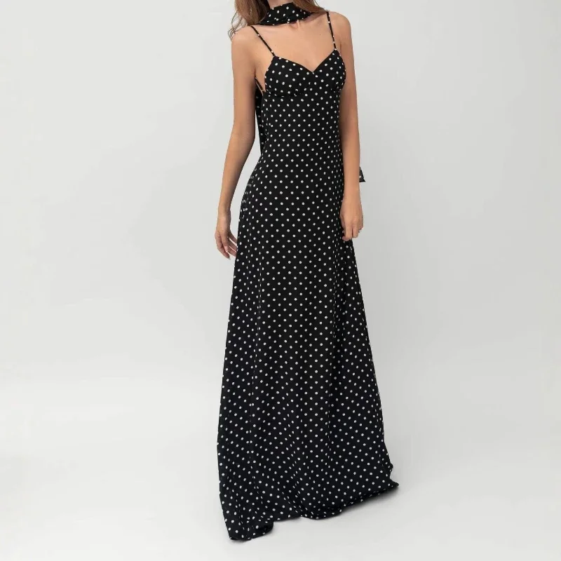 

2026 Summer New Women's Clothing Temperament Polka Dot Sexy V-neck Suspender Backless Dress