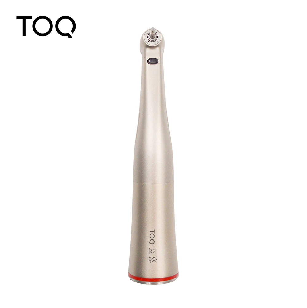 TOQ Dental 1:5  increasing red ring Fiber optic contra angle handpiece Push Button dental handpiece dentist tools