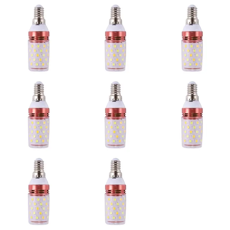 

A01F-8X 3 цветовые температуры Встроенная светодиодная кукурузная лампа SMD E14 AC85V - 265 В Теплый белый высокий свет Маленькая светодиодная лампа 12 Вт