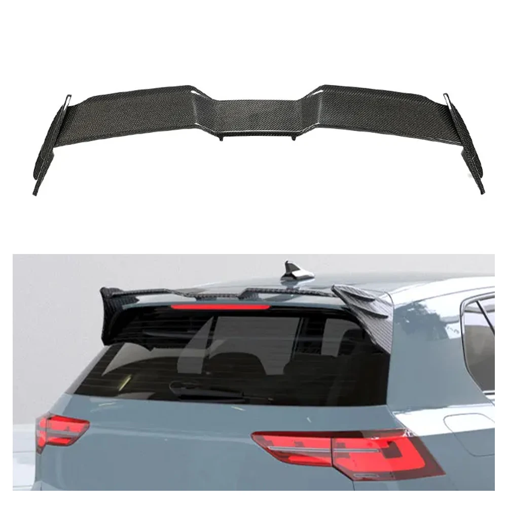 NEW 100% Dry Carbon Fiber Material Car Roof Spoiler Upper Rear Spoiler Wing for Cars for Volkswagen VW Golf 8 GTI 2021-UP Body