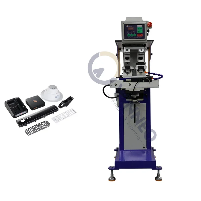 winneo 2 colors pad printing machine for electronic equipment pneumatic Ink cup pad printer tampo