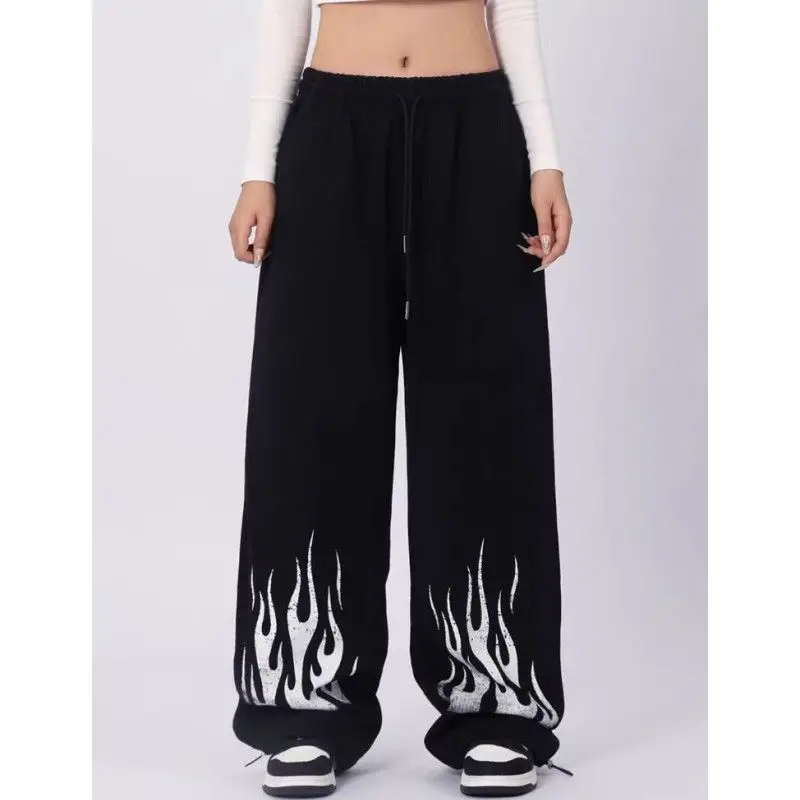 Pantalon de survêtement Hip Hop américain pour femmes, ample et décontracté, pantalon de danse Jazz, taille haute, Y2k, confortable, ample, sport, Streetwear