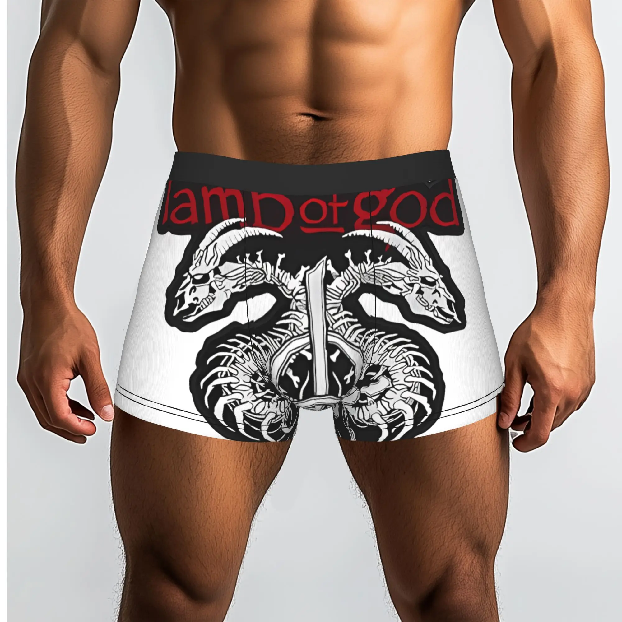 Band Rock Lamb Lamb Of God Underpants Breathbale Panties Man Underwear Ventilate Shorts Boxer Briefs
