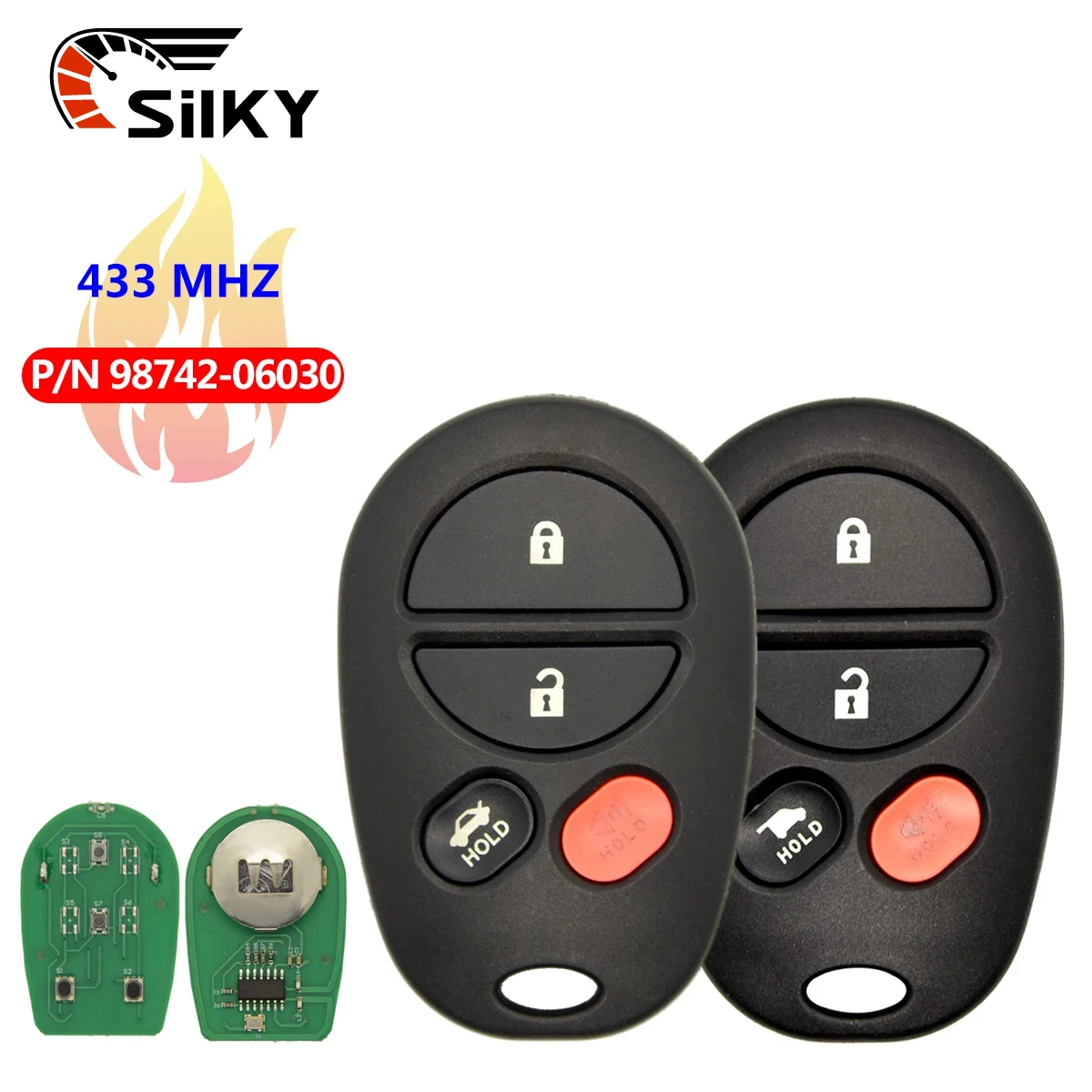 Remote Car Key 4Button For Toyota Sequoia Tacoma Tundra Sienna Avalon Solara 2008 2009 2010 2011 2012 GQ43VT20T 315MHZ