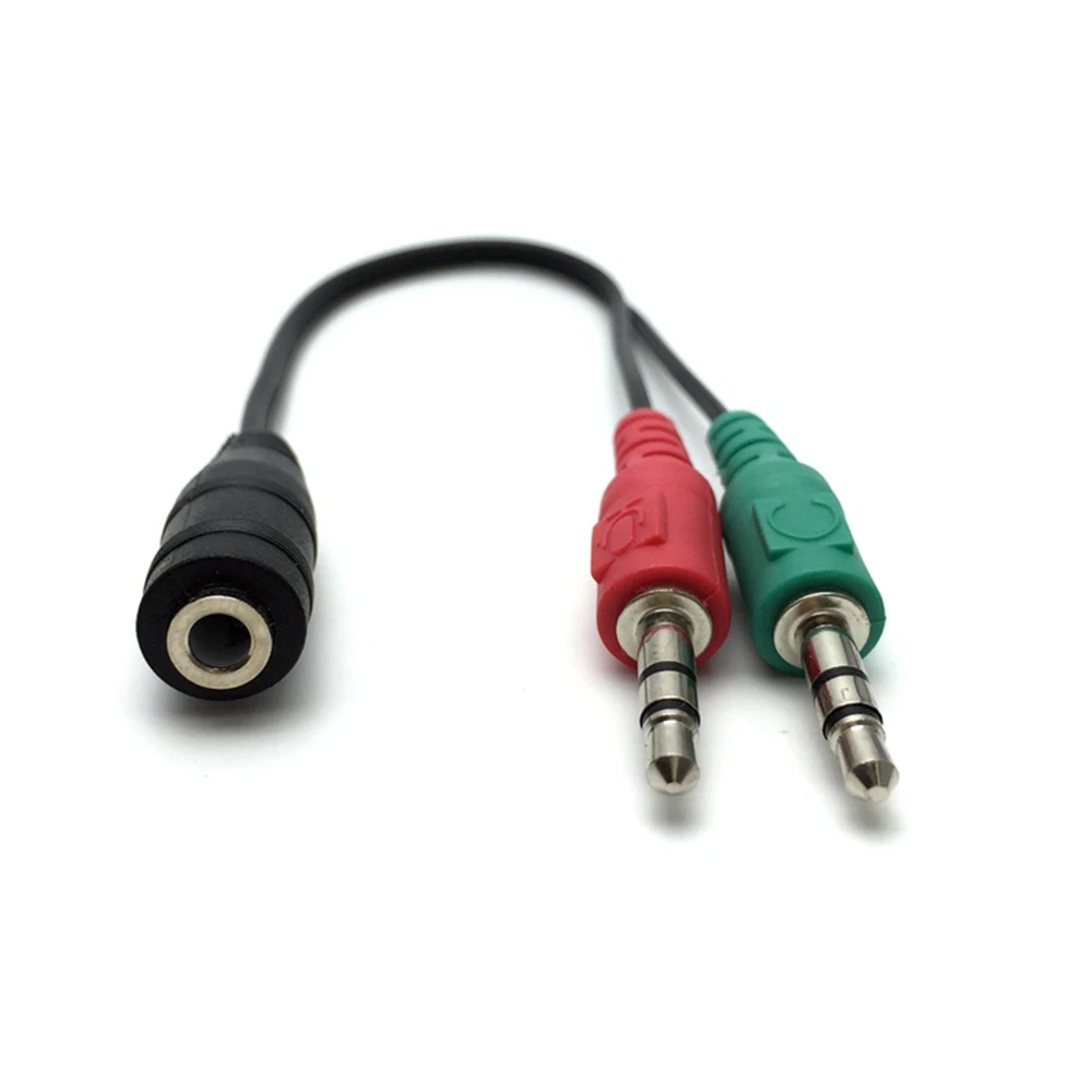 Répartiteur de prise audio stéréo Y pour casque, adaptateur de câble, prise de microphone, prise de téléphone, 2 femelles à 1 mâle, 3.5mm, sauna