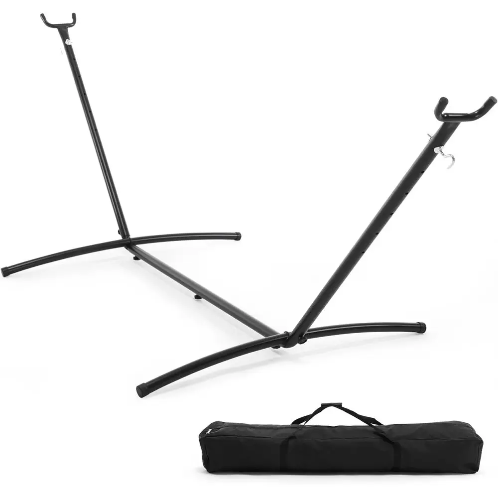 

Portable Heavy-Duty Hammock Stand for 2, Suitable for Outdoors, Garden, Patio, Beach with Carrying Bag