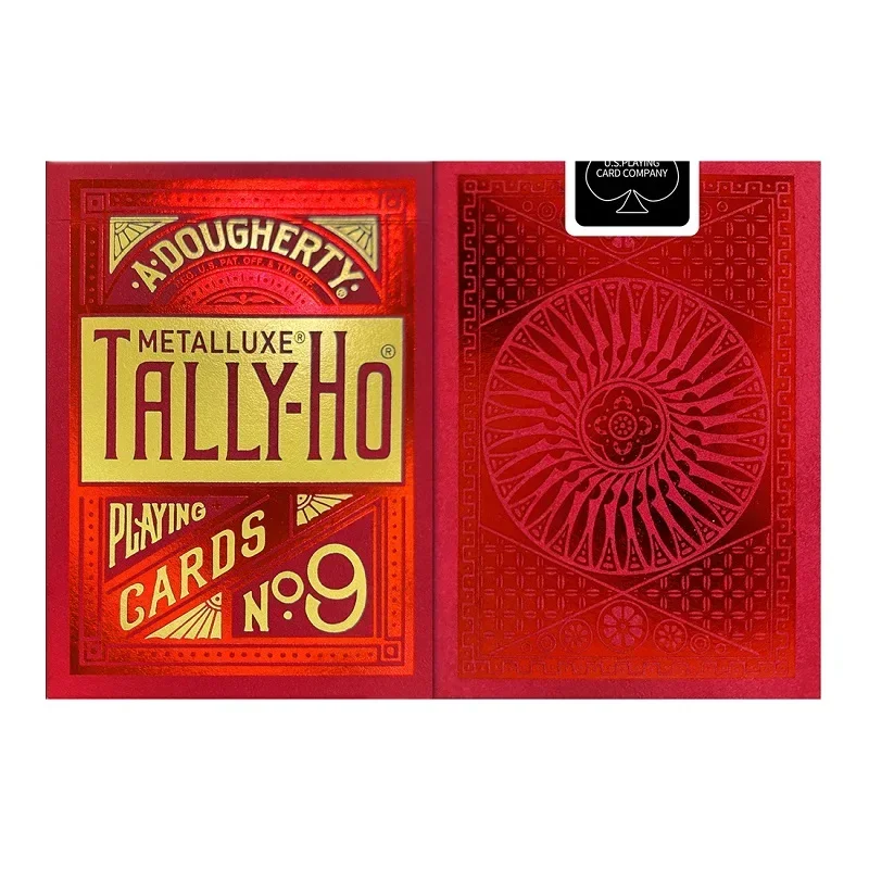 

Tally-Ho Metalluxe Playing Cards USPCC Red Deck Card Games Magic Tricks for Magician