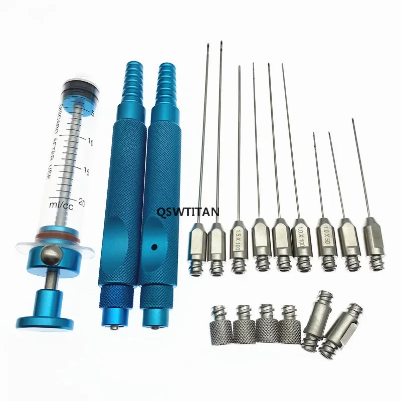 Liposuction Micro Cannula Fat Inflitration Metal Cap Canula Aspiration Fat Transfer Cannulas