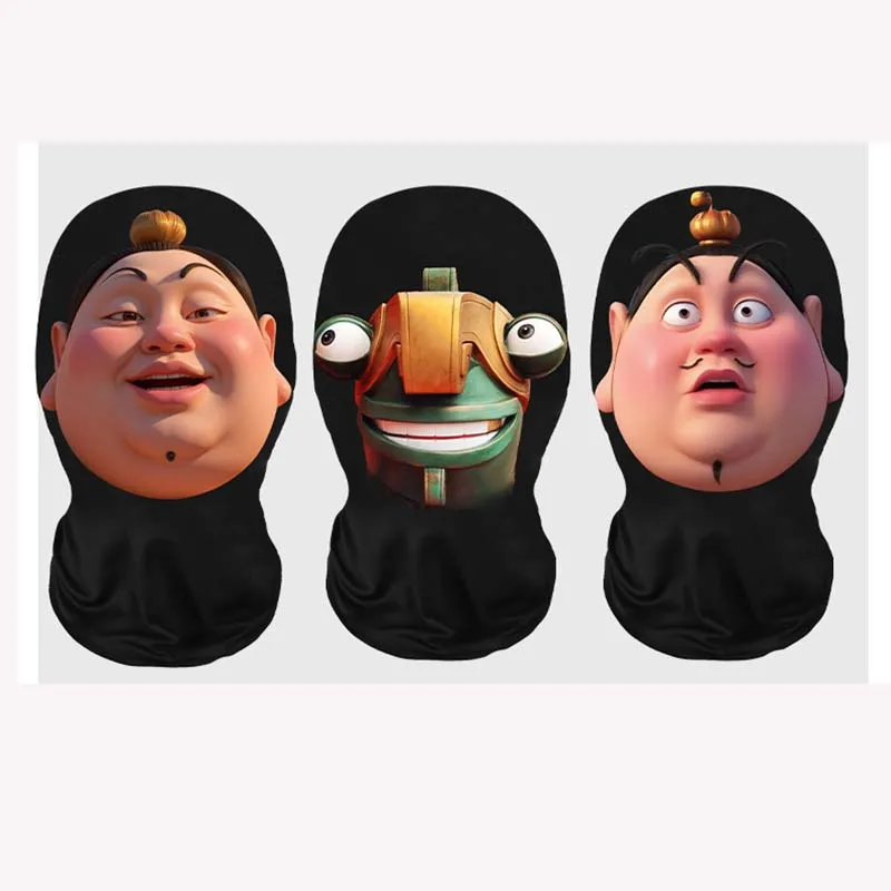 Aobing Nezha Taiyi Reality Funny Headgear Party Transparent Visible Gauze National Tide Aoguang Aorun Full Mask