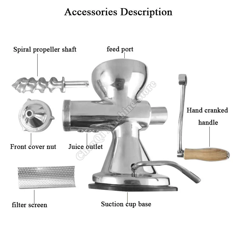 Ручная соковыжималка для пшеничной травы из нержавеющей стали, ручной шнек, медленная соковыжималка для фруктов, пшеницы, травы, овощей, апельсинового сока, пресс-экстрактор