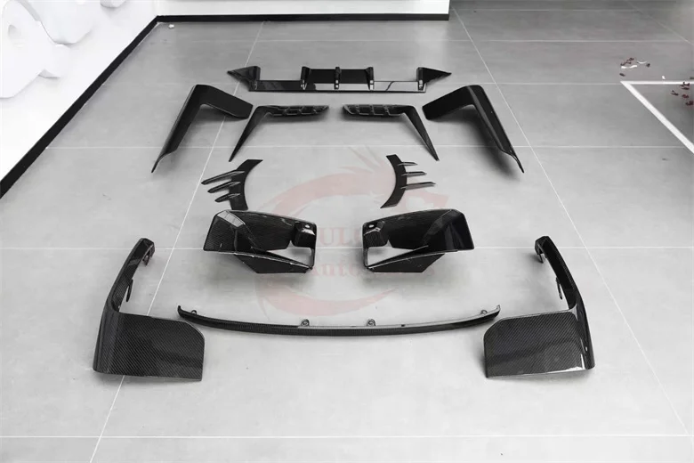 

For BMW M2 G87 Dry Carbon fiber body kit Upgraded MP style front lip diffuser spoiler Side mirror vent fender trim